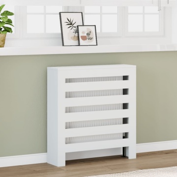 Mască pentru calorifer, alb, 78x20x82 cm, lemn prelucrat - Img 1
