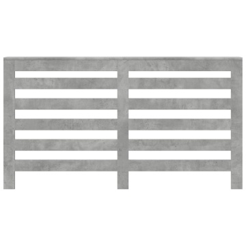 Mască pentru calorifer, gri beton, 149x20x82 cm, lemn prelucrat - Img 3