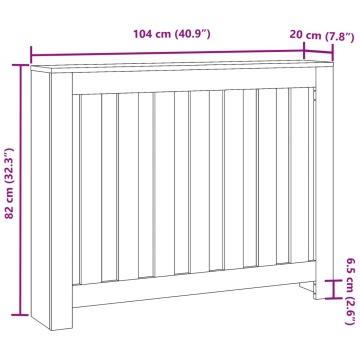 Mască pentru calorifer stejar sonoma 104x20x82cm lemn prelucrat - Img 7