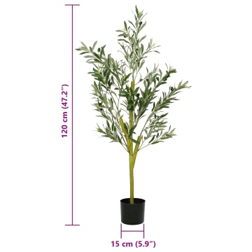 Măslin artificial 450 de frunze 120 cm verde - Img 5