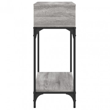 Măsuță consolă, gri sonoma, 100x30,5x75 cm, lemn prelucrat - Img 4