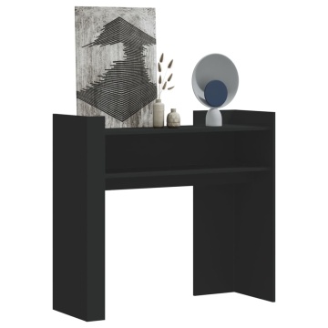 Măsuță consolă, negru, 100x35x90 cm, lemn prelucrat - Img 1