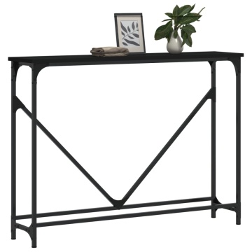 Măsuță consolă, negru, 102x22,5x75 cm, lemn compozit - Img 3