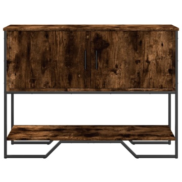 Măsuță consolă, stejar fumuriu, 100x35x74,5 cm, lemn prelucrat - Img 4