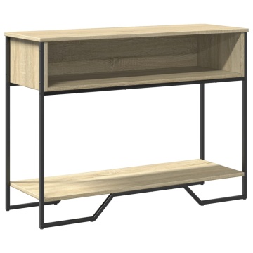 Măsuță consolă, stejar sonoma, 100x35x74,5 cm, lemn prelucrat - Img 2