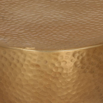 Măsuță de cafea, alamă, Ø 50x30 cm, aluminiu bătut la ciocan - Img 6