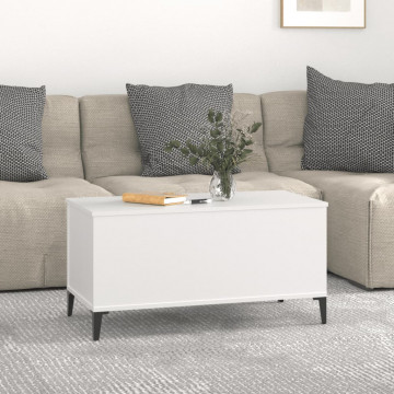Măsuță de cafea, alb, 90x44,5x45 cm, lemn compozit - Img 3