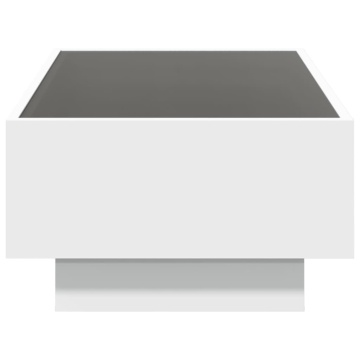 Măsuță de cafea cu LED, alb, 90x50x30 cm, lemn prelucrat - Img 6