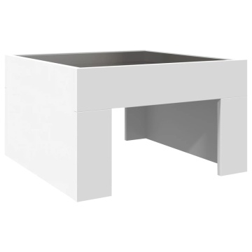 Măsuță de cafea cu LED infinity, alb, 50x50x30 cm - Img 7