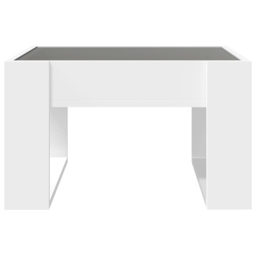 Măsuță de cafea cu LED infinity, alb, 50x53x30 cm - Img 6