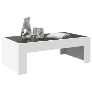 Măsuță de cafea cu LED infinity, alb, 90x50x30 cm - Img 8