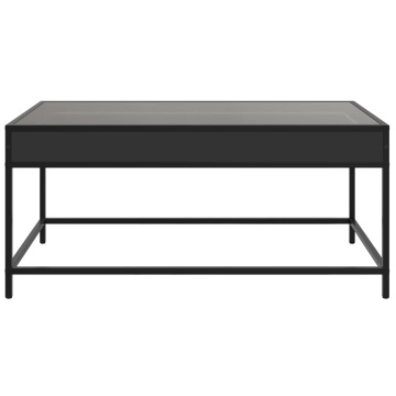 Măsuță de cafea cu LED infinity, negru, 90x50x41 cm - Img 5