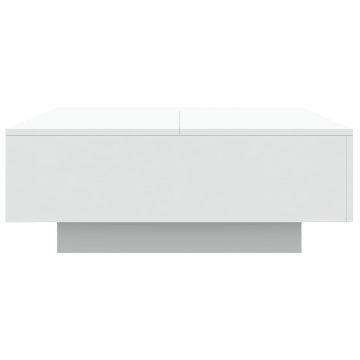 Măsuță de cafea cu lumini LED, alb, 80x80x31 cm - Img 7