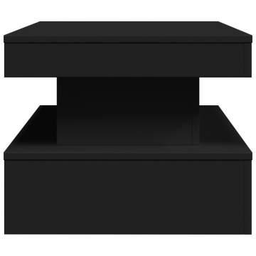 Măsuță de cafea cu lumini LED, negru, 90x50x40 cm - Img 7