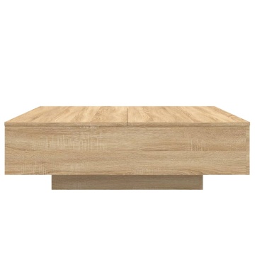 Măsuță de cafea cu lumini LED, stejar sonoma, 100x100x31 cm - Img 5