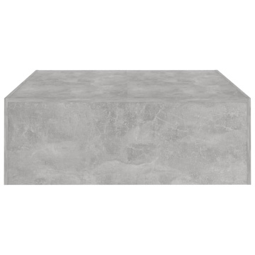 Măsuță de cafea, gri beton, 100x100x35 cm, PAL - Img 5