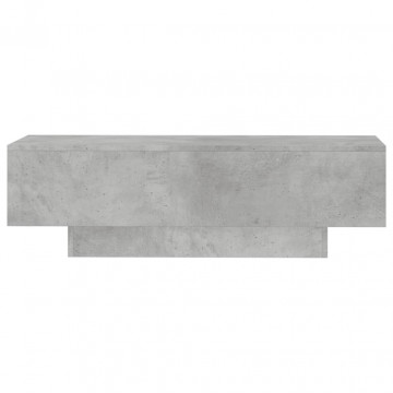 Măsuță de cafea, gri beton, 100x49,5x31 cm, lemn prelucrat - Img 4