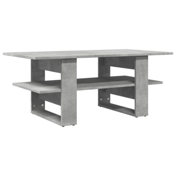 Măsuță de cafea, gri beton, 102x55x42 cm, lemn prelucrat - Img 8