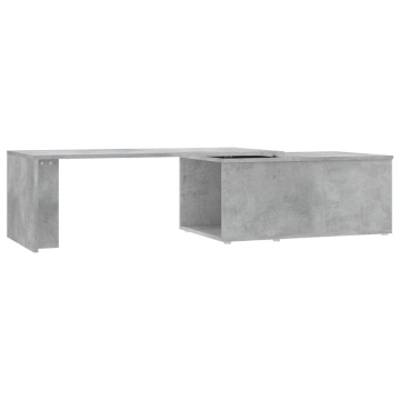 Măsuță de cafea, gri beton, 150 x 50 x 35 cm, lemn prelucrat - Img 2