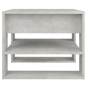 Măsuță de cafea, gri beton, 55,5x55x45 cm, lemn prelucrat - Img 4