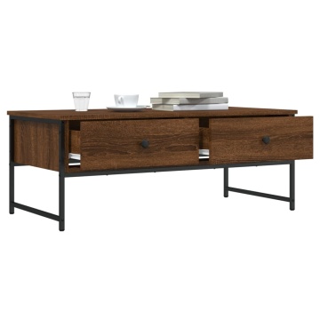 Măsuță de cafea, stejar maro, 101x49x39,5 cm, lemn prelucrat - Img 4