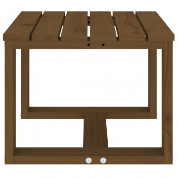 Măsuță laterală grădină maro miere 40x38x28,5 cm lemn masiv pin - Img 4