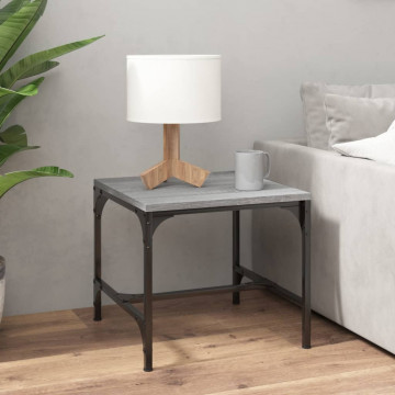 Mese laterale 2 buc. gri sonoma 40x40x35 cm lemn prelucrat - Img 3