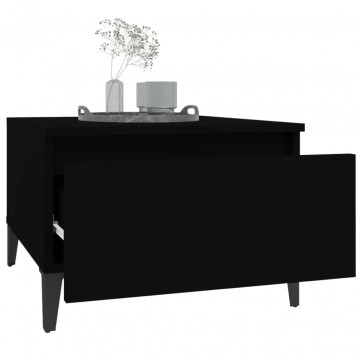 Mese laterale, 2 buc., negru, 50x46x35 cm, lemn compozit - Img 8