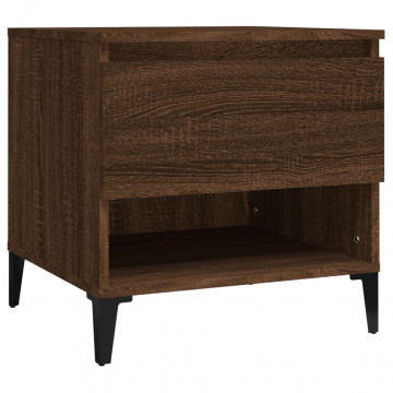 Mese laterale 2 buc. stejar maro 50x46x50 cm lemn compozit - Img 5