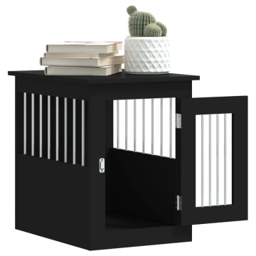 Mobilier tip ladă pentru câini negru 45x62x59 cm lemn prelucrat - Img 8