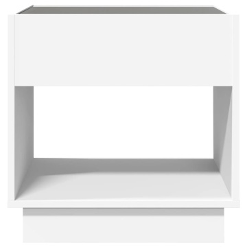 Noptieră cu LED infinity, alb, 50x50x50 cm - Img 5