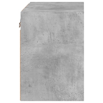 Noptieră cu lumini LED montată pe perete, gri beton - Img 7