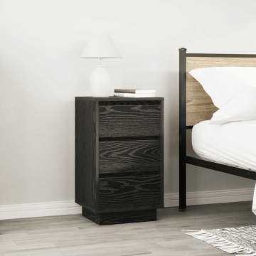 Noptiera cu lumini LED Negru 38x34x65 cm - Img 4