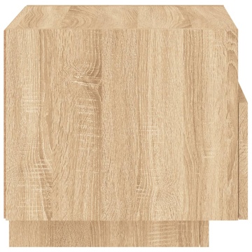 Noptieră cu lumini LED, stejar sonoma, 40x39x37 cm - Img 7
