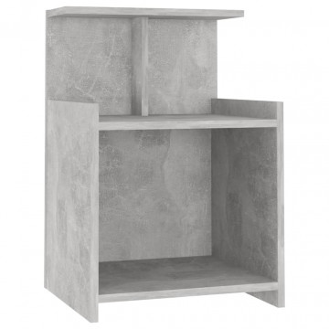 Noptieră, gri beton, 40x35x60 cm, PAL - Img 2