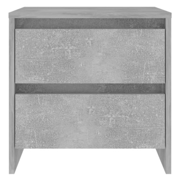 Noptieră, gri beton, 45x34,5x44,5 cm, PAL - Img 3