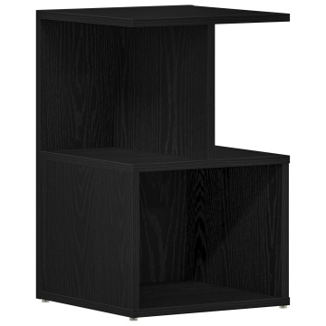 Noptiera Negru Stejar 35x35x55 cm din lemn - Img 2