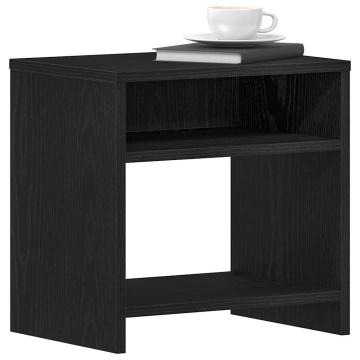 Noptiera stejar negru 40x30x40 cm lemn prelucrat - Img 4
