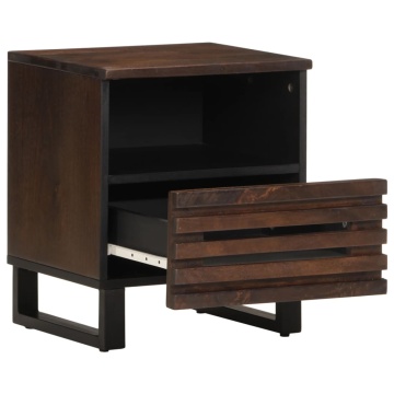 Noptiere, 2 buc., 40x33x46 cm, lemn masiv de acacia - Img 4