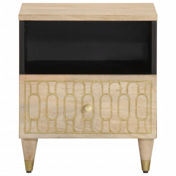 Noptiere, 2 buc., 40x33x46 cm, lemn masiv de acacia - Img 3