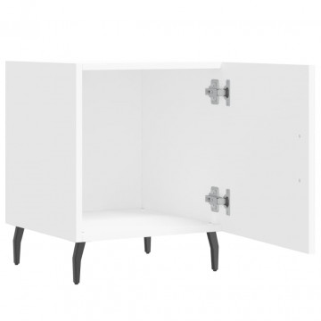 Noptiere, 2 buc., alb, 40x40x50 cm, lemn compozit - Img 5