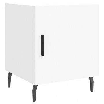 Noptiere, 2 buc., alb, 40x40x50 cm, lemn compozit - Img 8
