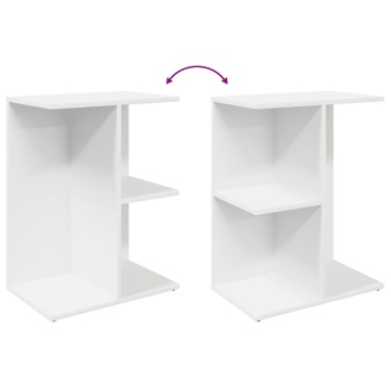 Noptiere 2 buc Alb 46,5x29x61 cm Lemn prelucrat - Img 7