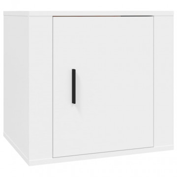 Noptiere, 2 buc., alb, 50x39x47 cm - Img 8