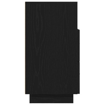 Noptiere 2 buc cu 2 sertare Negru 36x36x68 cm - Img 6