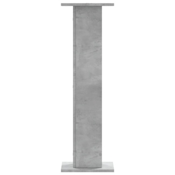 Noptiere, 2 buc., gri beton, 30x30x95 cm, lemn prelucrat - Img 4
