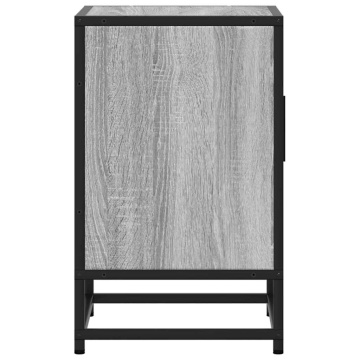 Noptiere 2 buc Gri Sonoma 40x31x50 cm lemn prelucrat și metal - Img 6