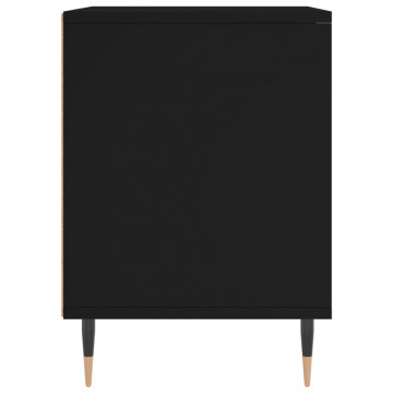 Noptiere, 2 buc., negru, 40x35x50 cm, lemn compozit - Img 5