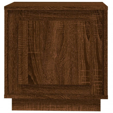 Noptiere, 2 buc., stejar maro, 44x35x45 cm, lemn prelucrat - Img 6