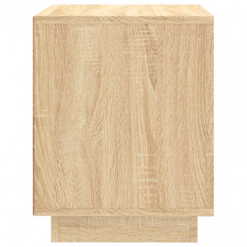 Noptiere, 2 buc., stejar sonoma, 44x35x45 cm, lemn prelucrat - Img 7